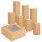 50 Pack 6x6 Dessert Boxes with Window, Bulk Bakery Containers for Cookies, Cupcakes (Kraft Paper)